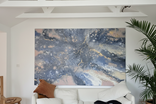 Celestial Drift – Originalt maleri, 140×220 cm