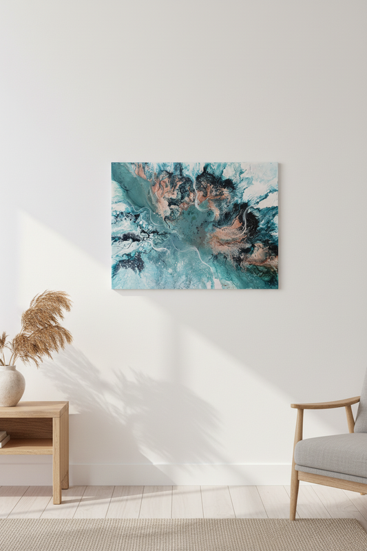 Ocean Flow i skandinavisk stue – portrait