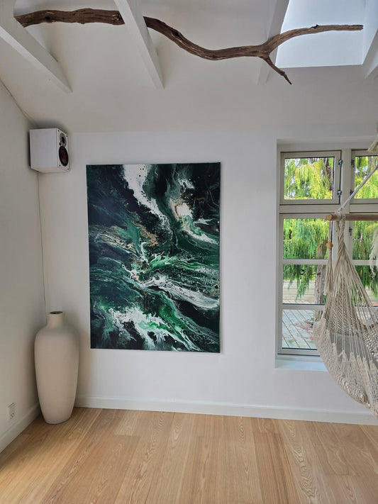 Dark Forest – Originalt maleri, 100×140 cm