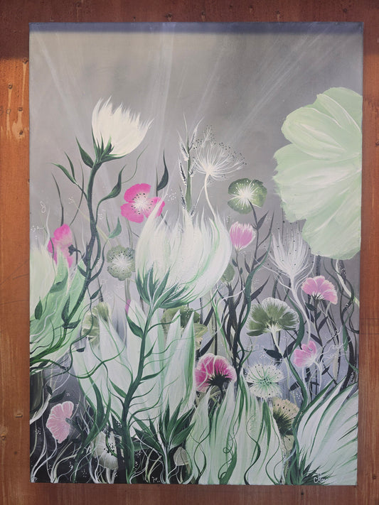 Botanical Dream – Originalt maleri, 50×70 cm