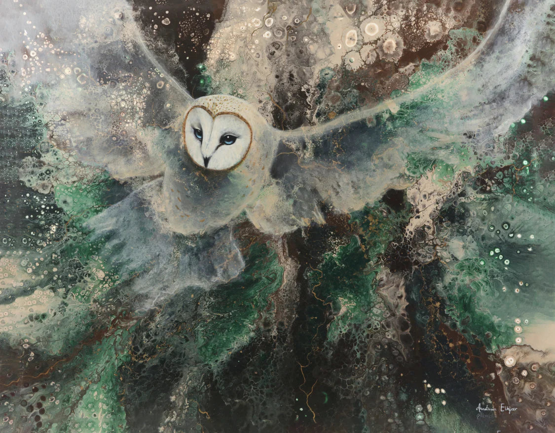Sneugle – 55x70 cm lærredsprint