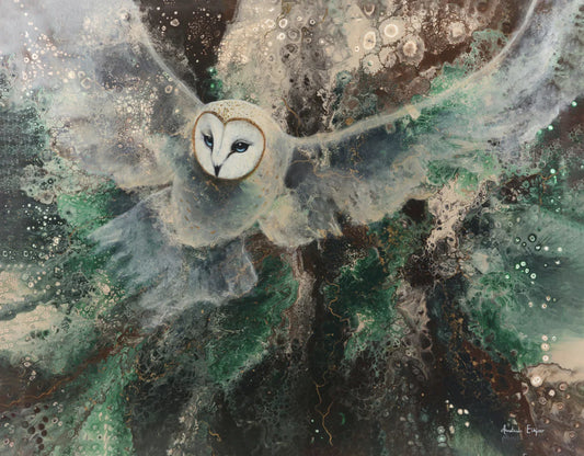 Sneugle – 55x70 cm lærredsprint