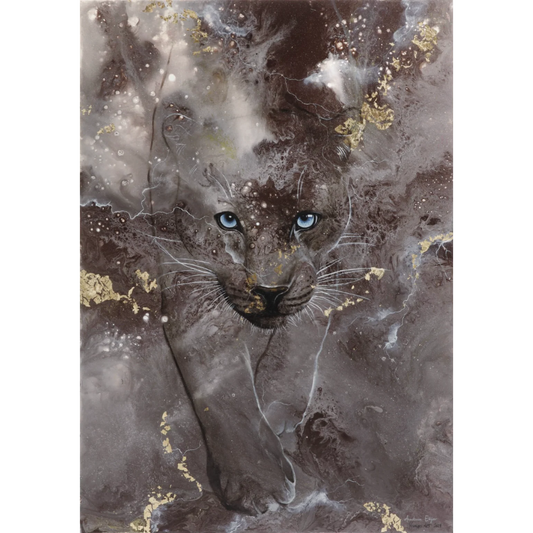 Panter – 50x70 cm lærredsprint