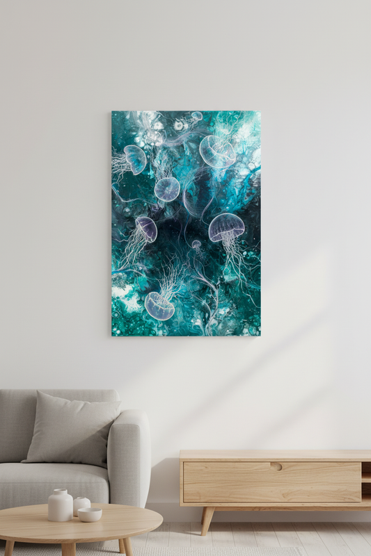 Jellyfish Dance i skandinavisk stue – portrait