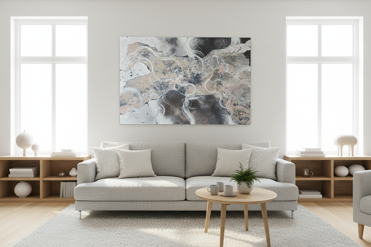 Ghost Tide – Originalt maleri, 100×140 cm