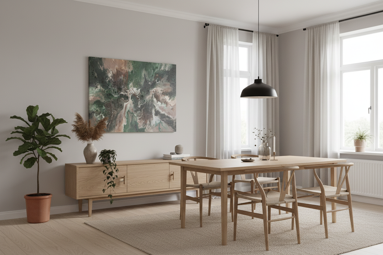 Emerald Storm – Originalt maleri, 100×140 cm