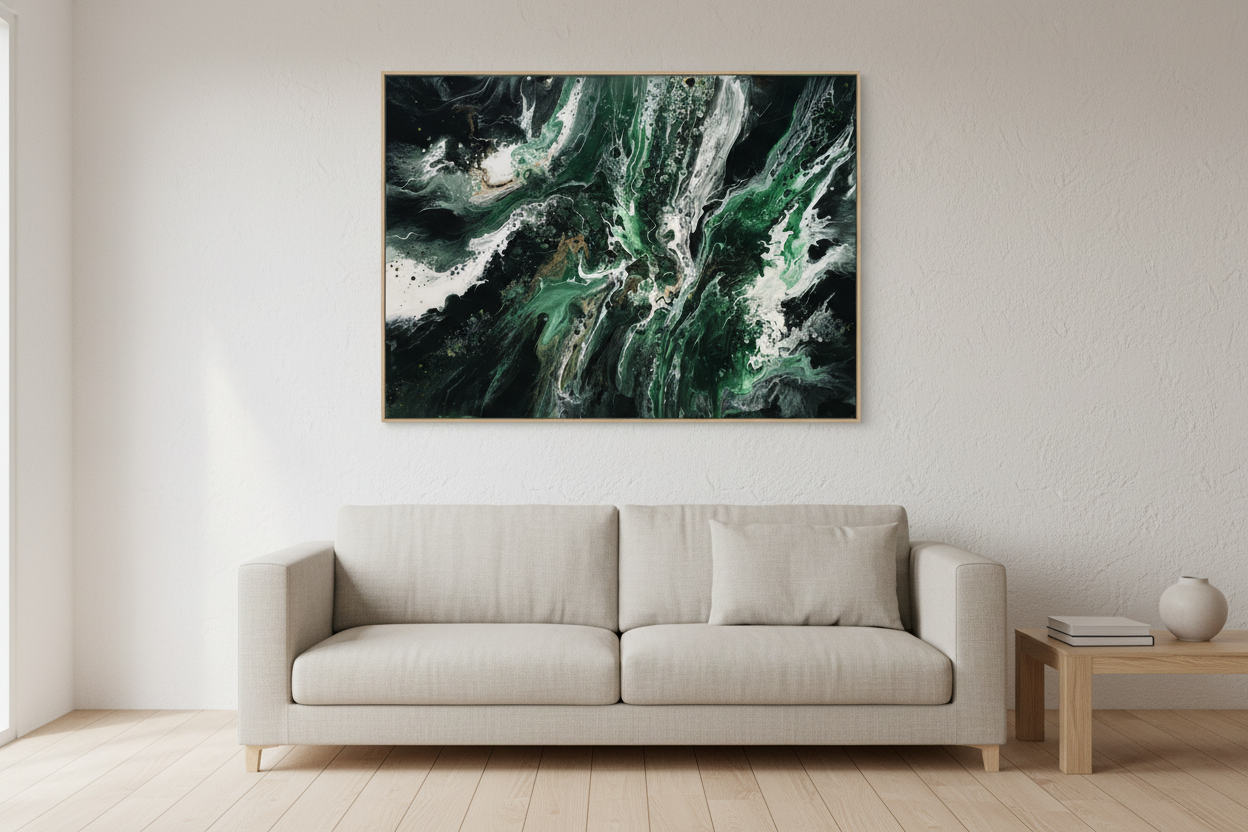 Dark Forest – Originalt maleri, 100×140 cm