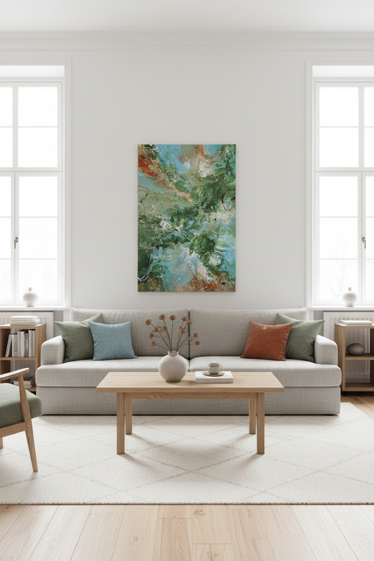 Wild Bloom – Originalt maleri, 80×120 cm