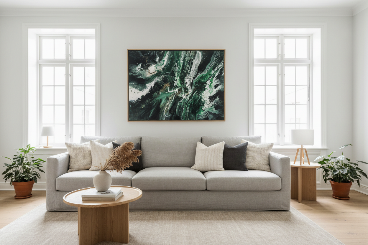 Dark Forest – Originalt maleri, 100×140 cm