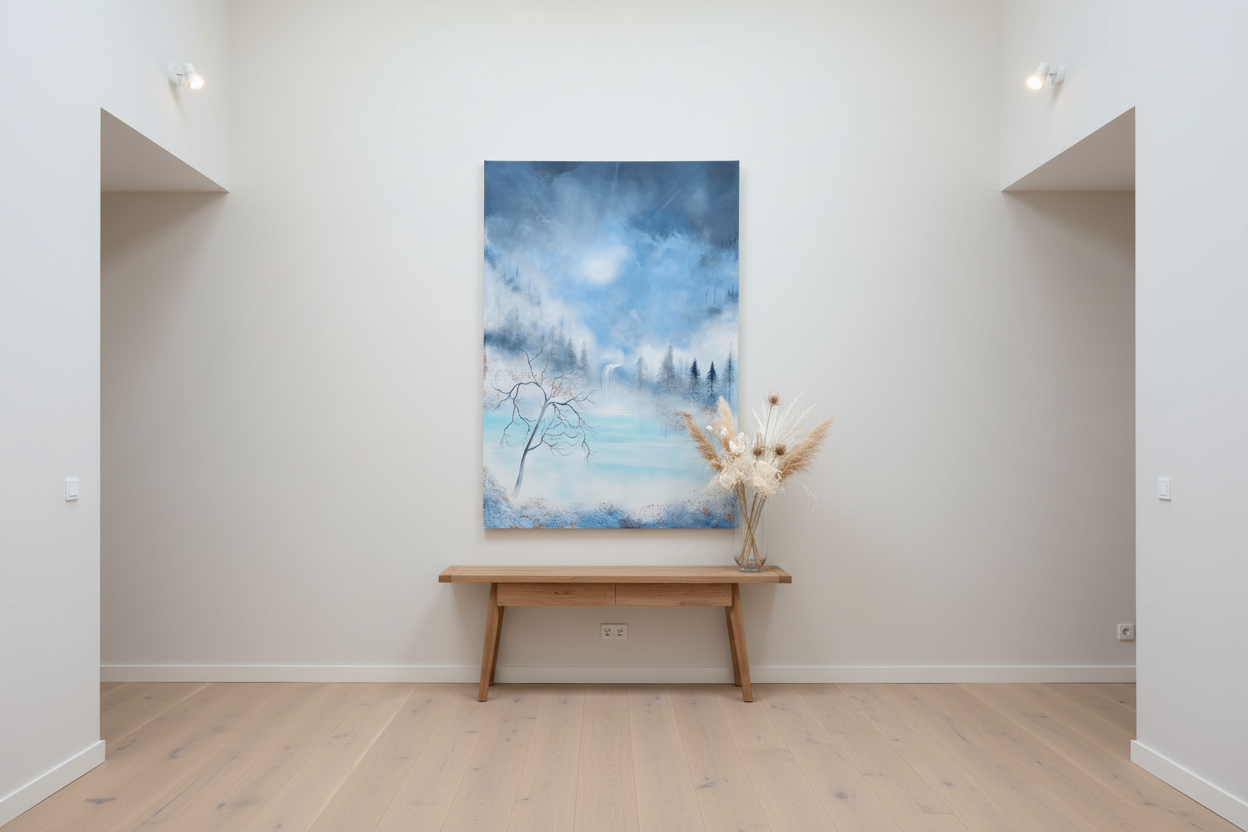 Misty Highlands – Originalt maleri, 100×140 cm