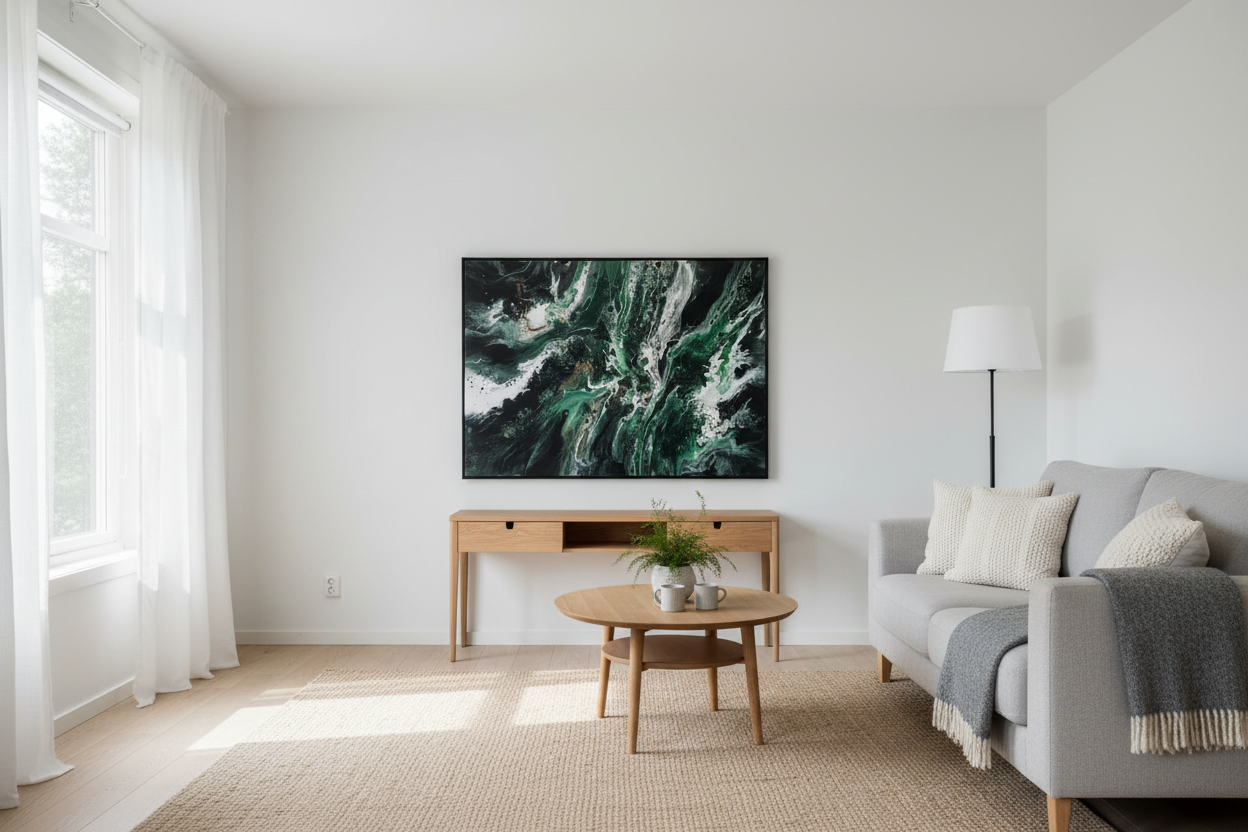 Dark Forest – Originalt maleri, 100×140 cm