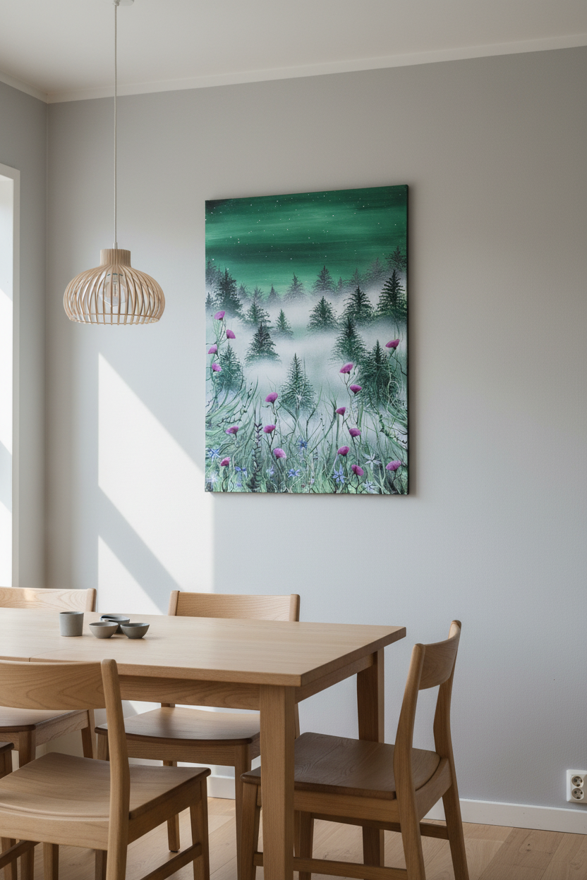 Misty Bloom i skandinavisk spisestue – portrait