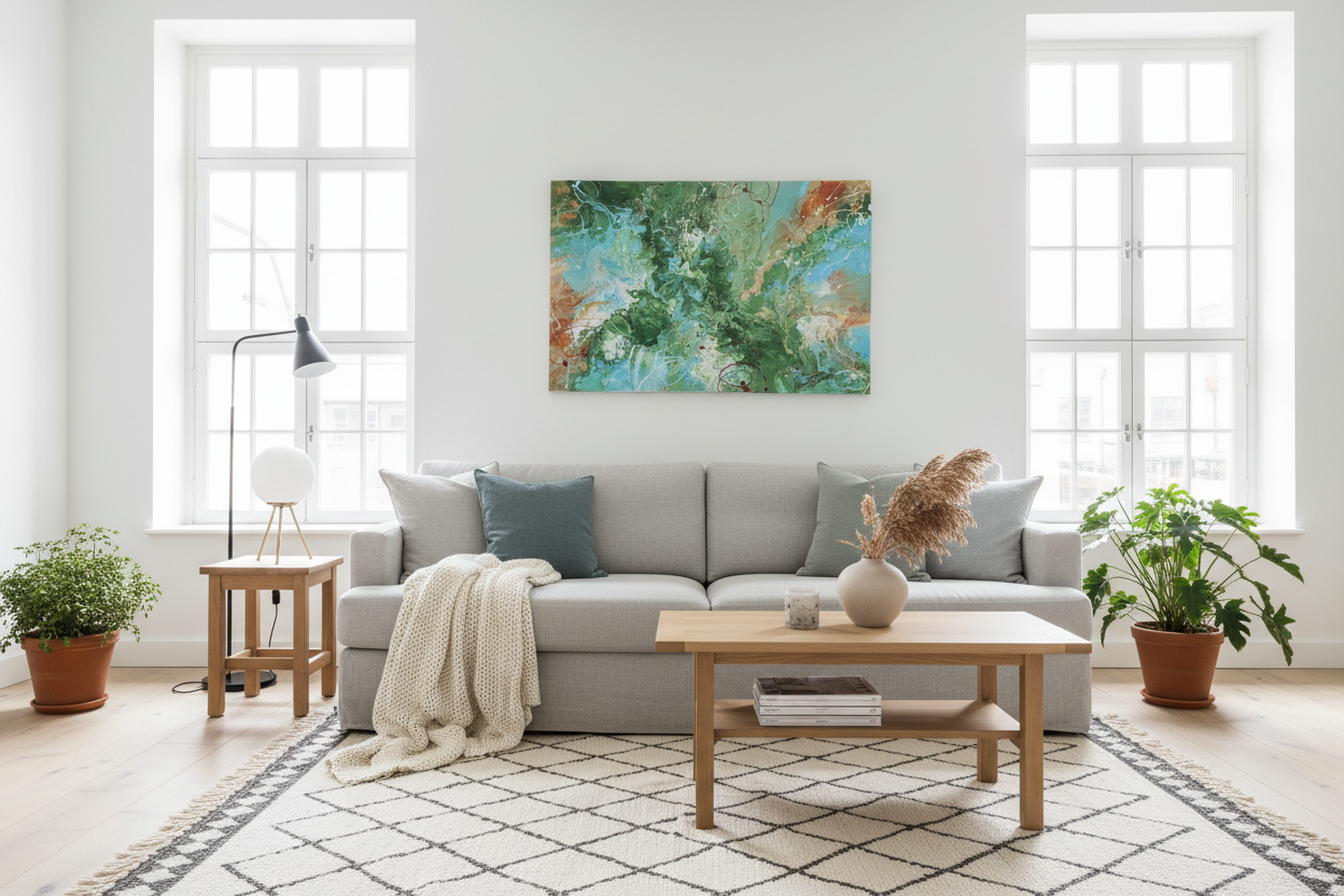 Wild Bloom – Originalt maleri, 80×120 cm