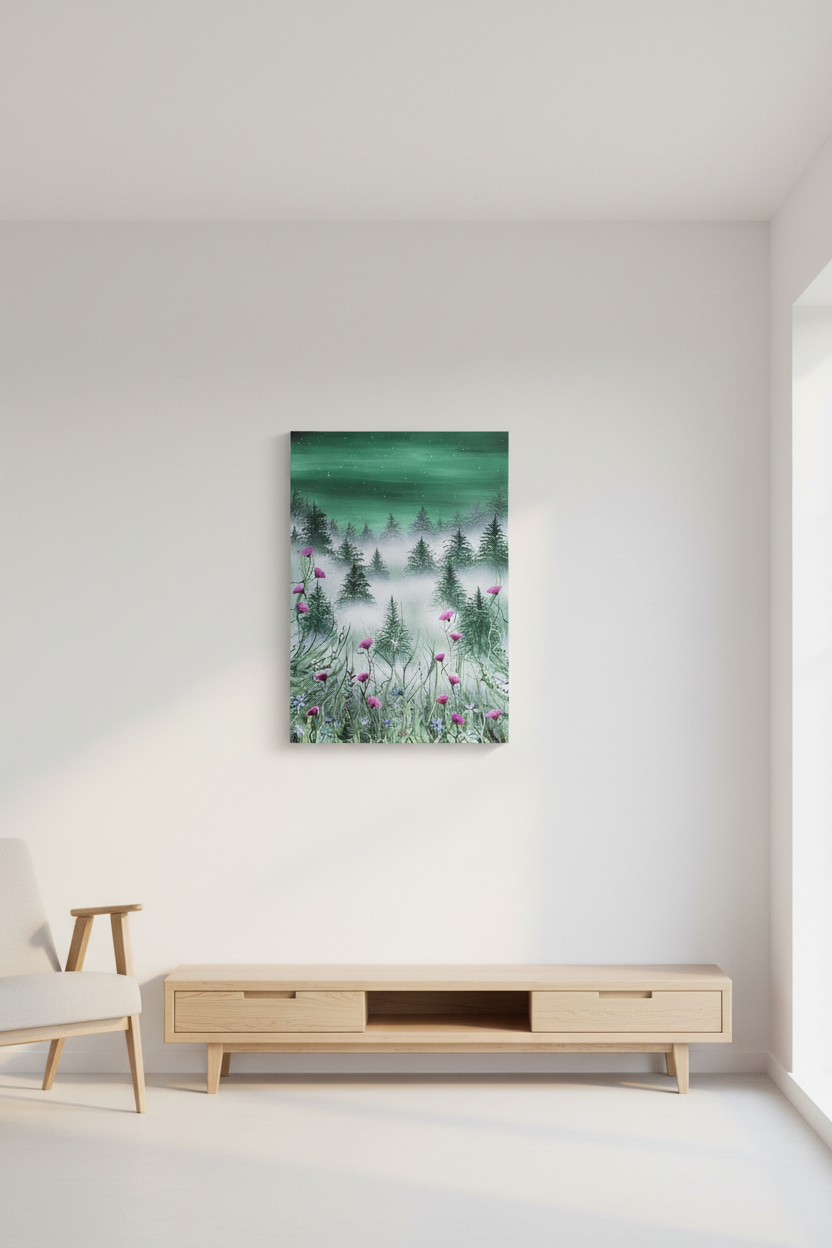 Misty Bloom i skandinavisk stue – portrait