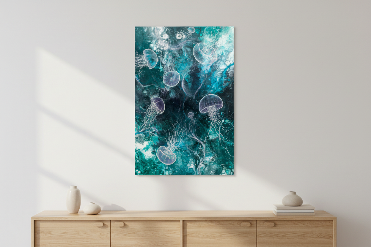 Jellyfish Dance over skænk – landscape