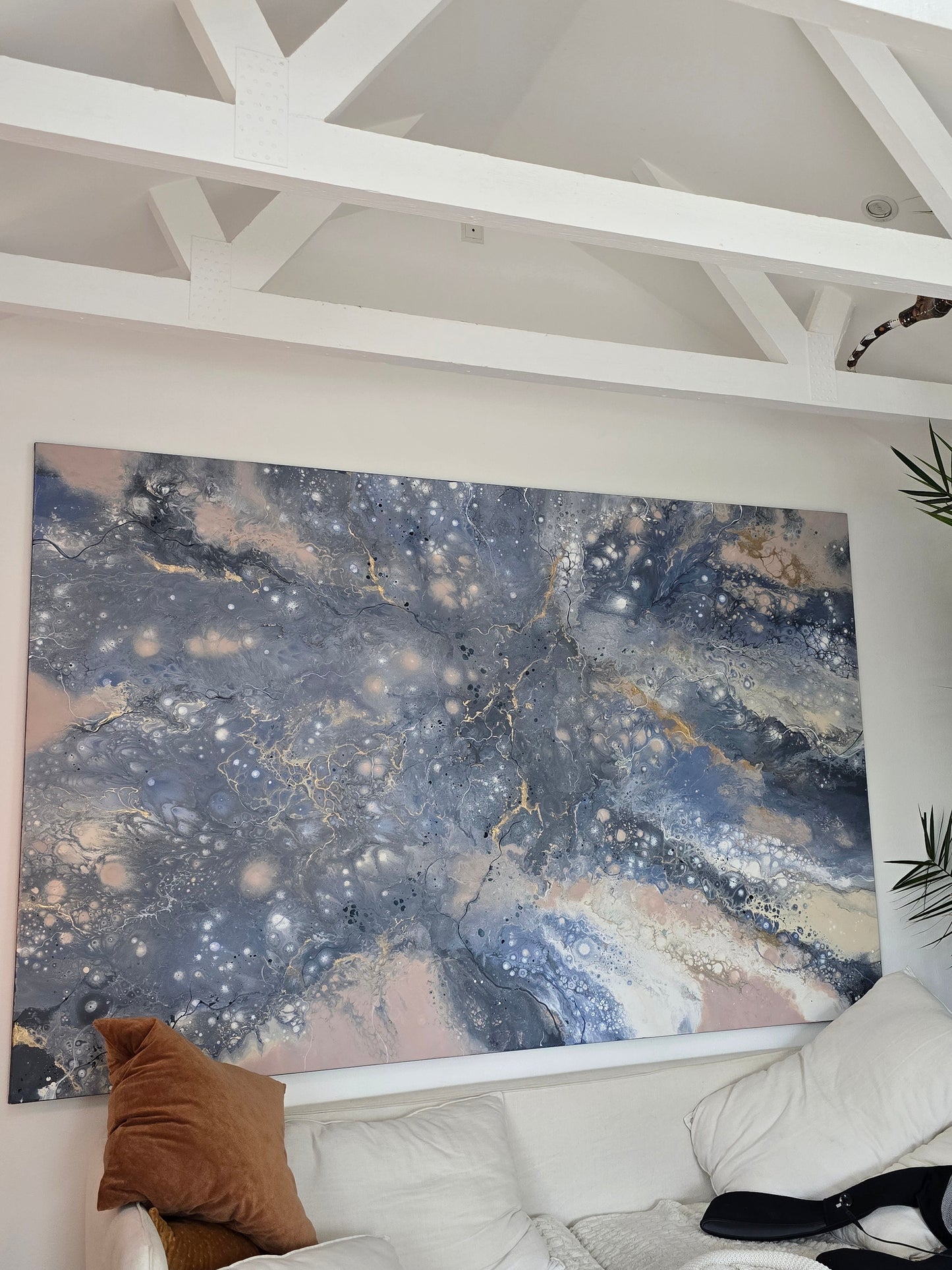 Celestial Drift – Originalt maleri, 140×220 cm