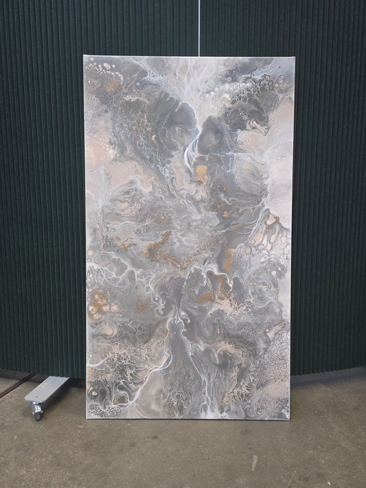 Silver Storm – Originalt maleri, 80×140
